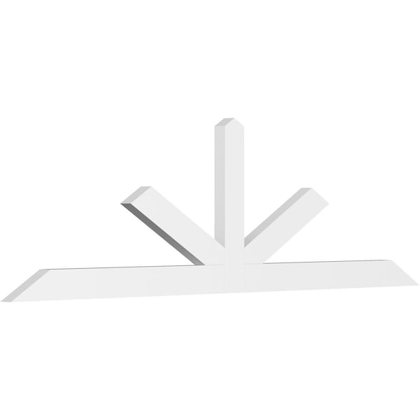 Ekena Millwork Saratoga Architectural Grade PVC Gable Bracket, 84"W x 24 1/2"H x 2"D x 4"F, 7/12 Pitch GBP084X25X0204SAR00 - main